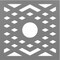 Ekena Millwork Chevron Architectural Grade PVC Pierced Ceiling Medallion, Nickel, 30"OD x 7 3/4"ID x 1"P CMPP30CHSNI - alternate 1